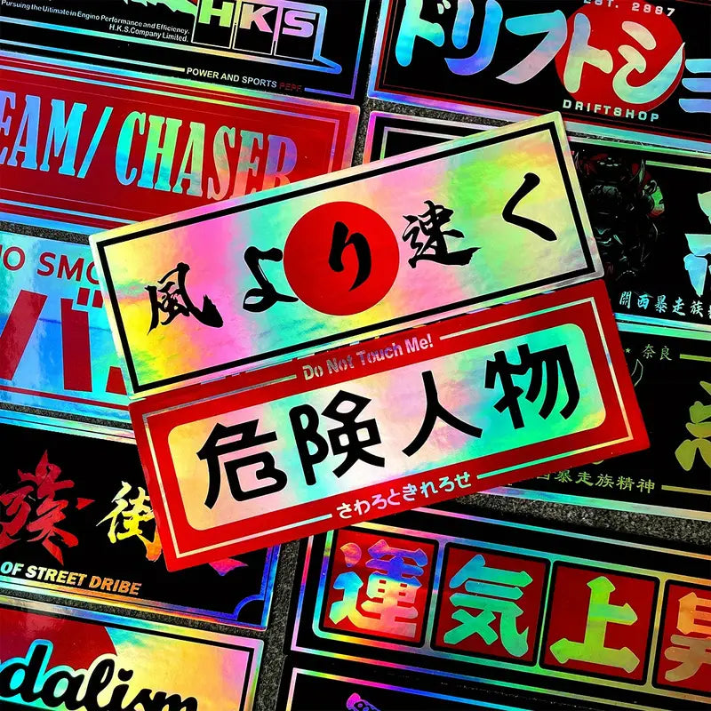 Reflective JDM Turning stickers Mix and Match (4- Pack)