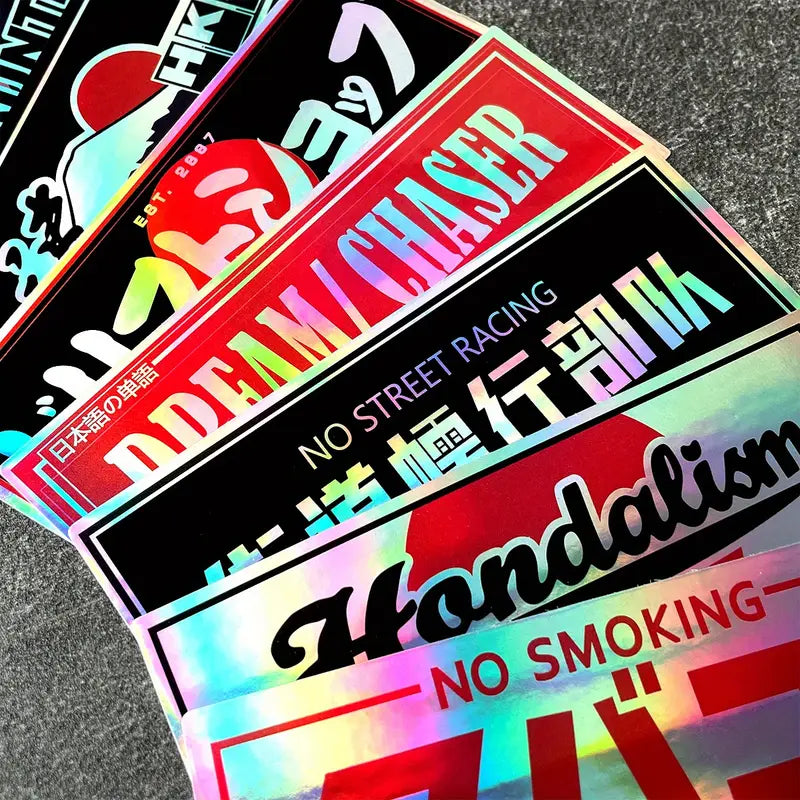 Reflective JDM Turning stickers Mix and Match (4- Pack)