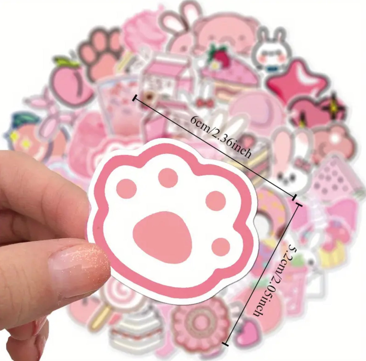 Pink Stickers Doodle Mix and Match