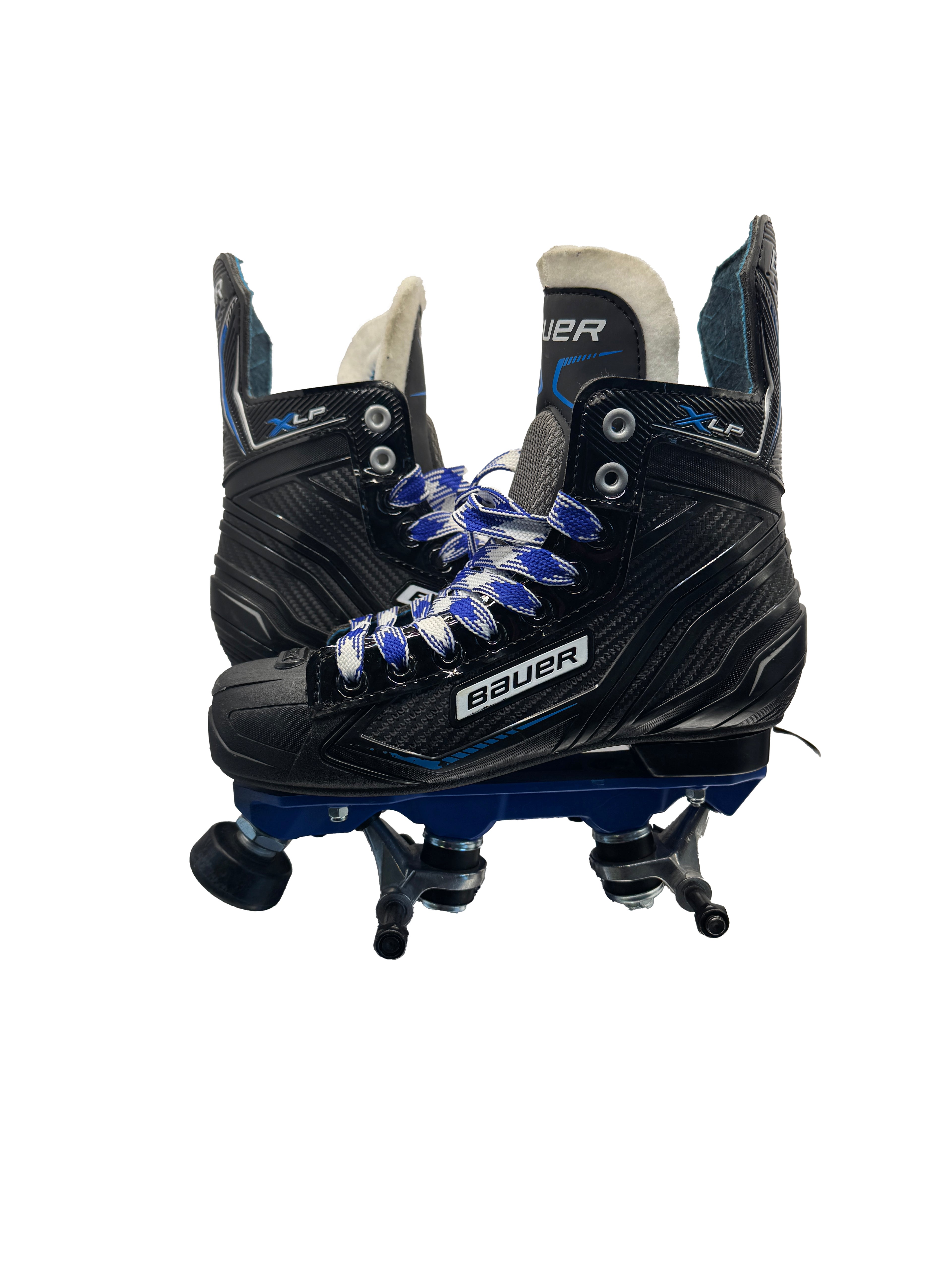 Renewed UK4 Bauer XLP Quad Roller skates Blue Plate