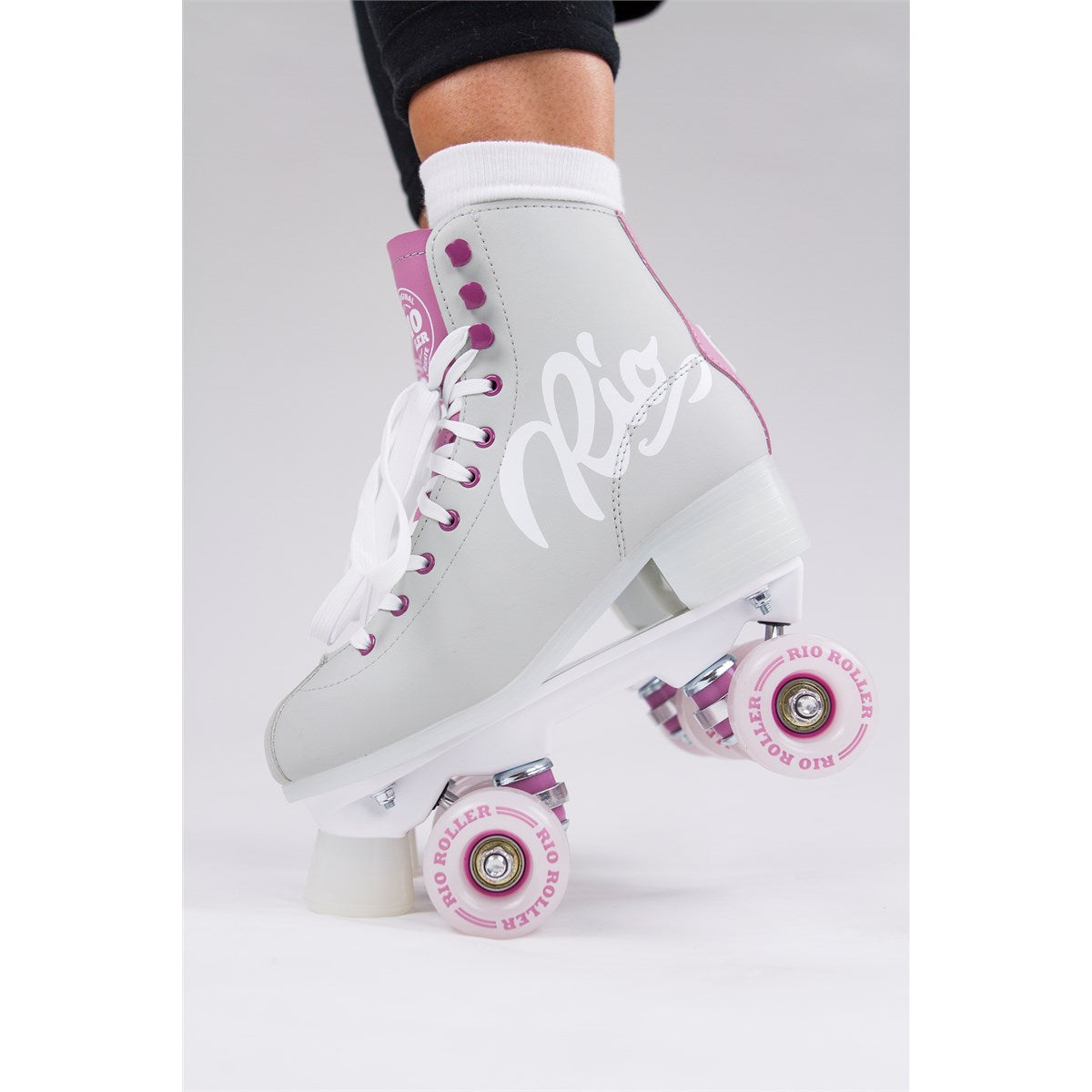 Rio Roller Script Adults Quad Skates - Grey / Purple