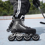 TronX Stryker Adjustable Senior Intermediate Junior Youth Roller Inline Hockey Skates 2024 New Model