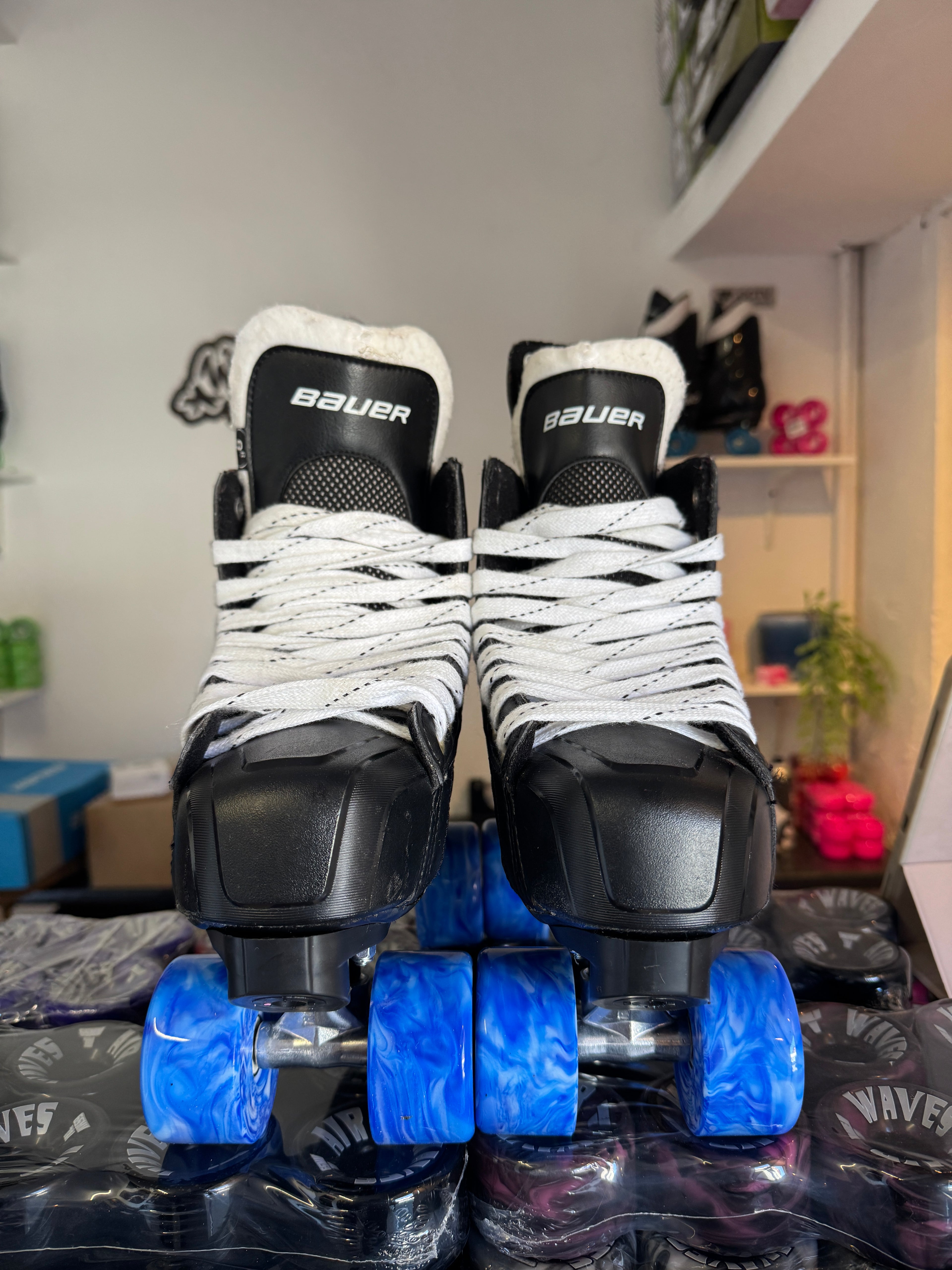 Renewed UK8.5 Bauer Nexus 44 quad Roller-skates full build