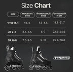 TronX Stryker Adjustable Senior Intermediate Junior Youth Roller Inline Hockey Skates 2024 New Model
