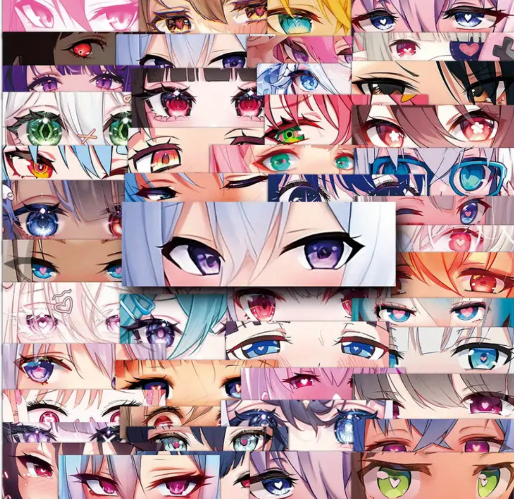 Vinyl Anime Eyes Stickers