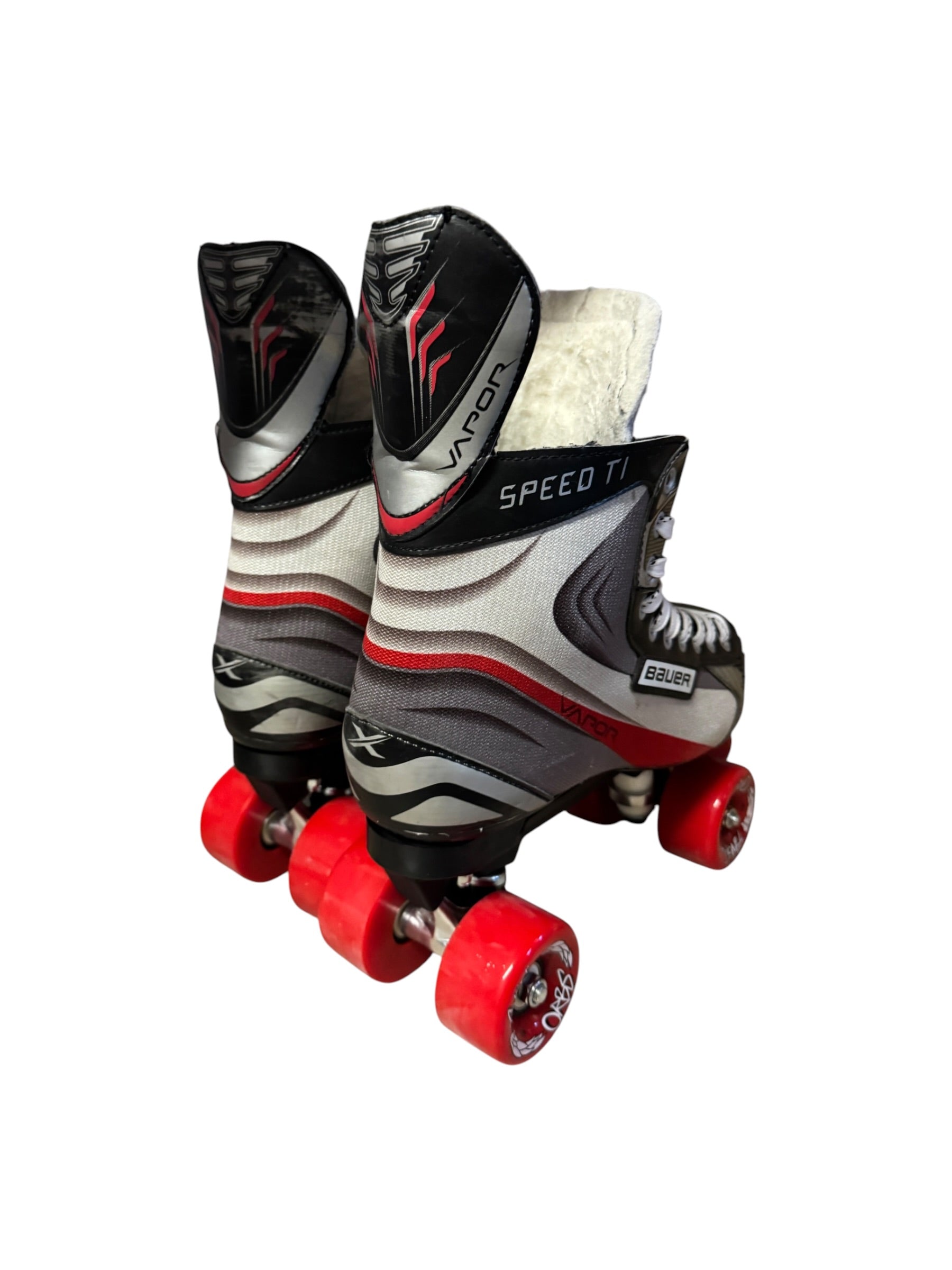 Renewed UK10.5 Bauer Speed it Vapours quad Rollerskates full build