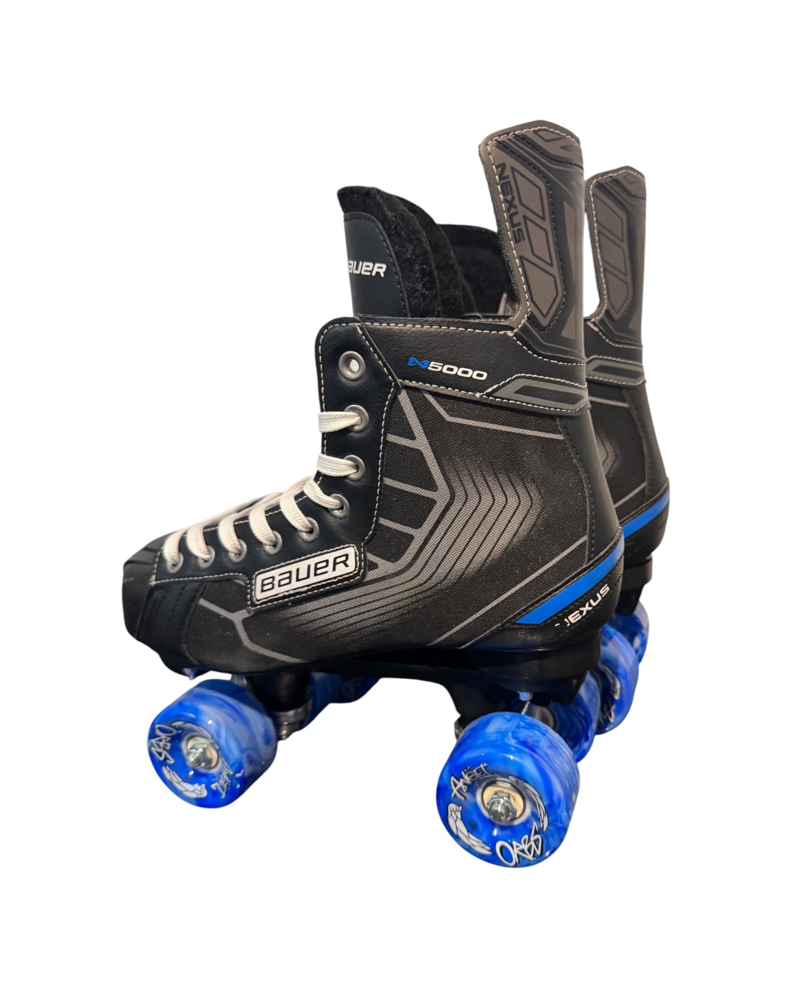 Renewed UK8.5 Bauer Nexus 5000 quad Roller-skates full build