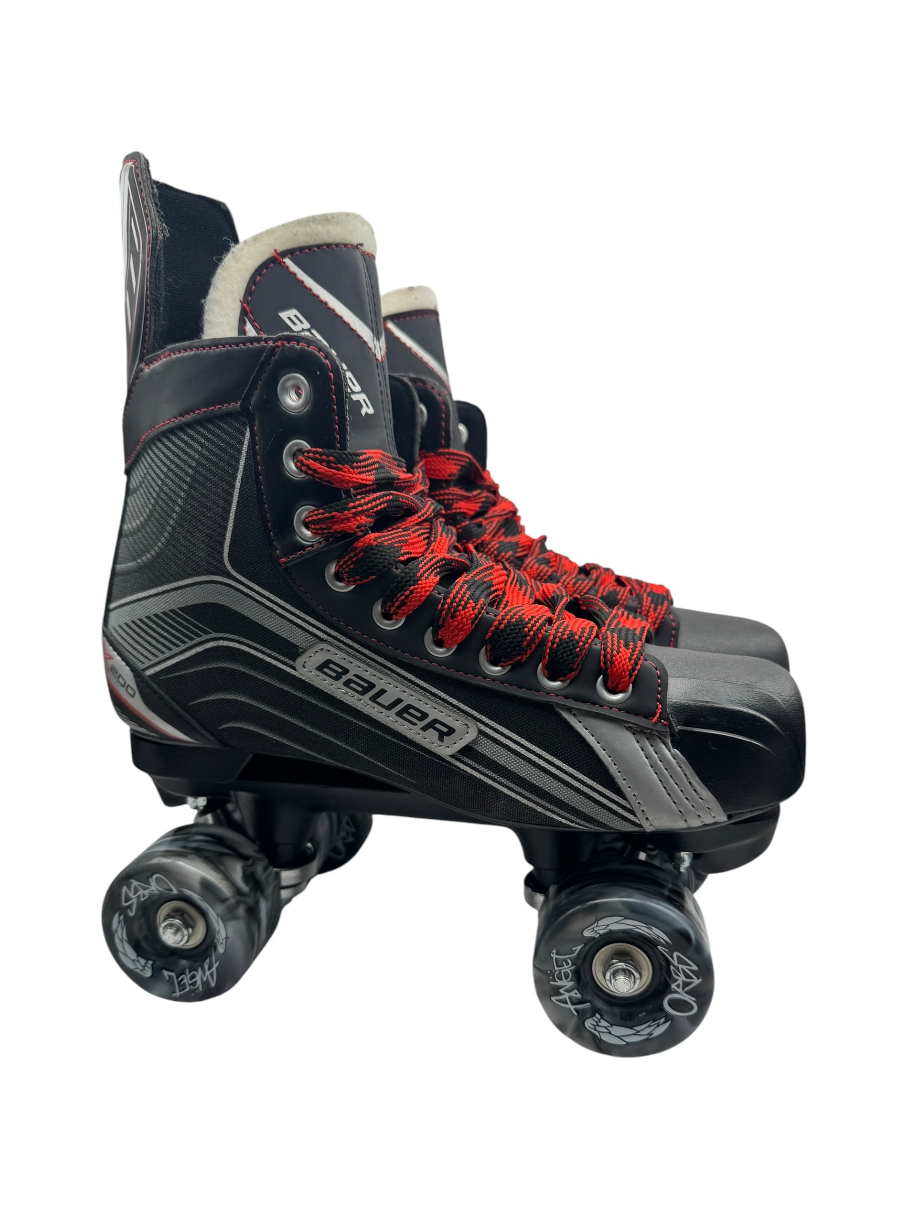 Renewed UK8.5 Bauer X200 quad Roller-skates full build