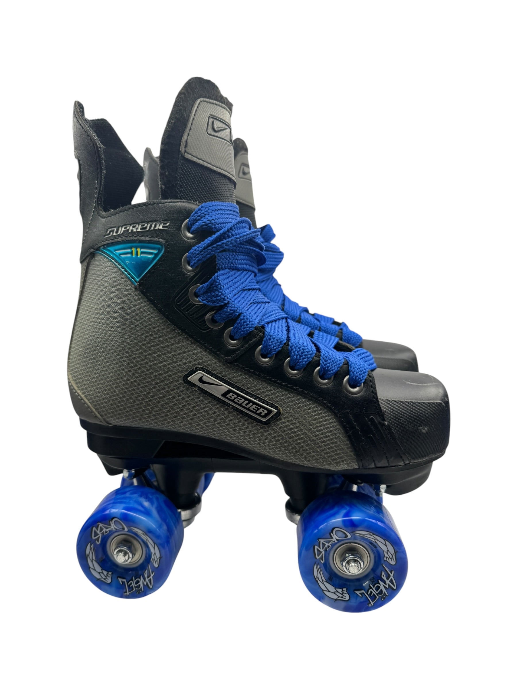 Renewed UK5 Nike Bauer supreme 11 Quad Rollerskates full build