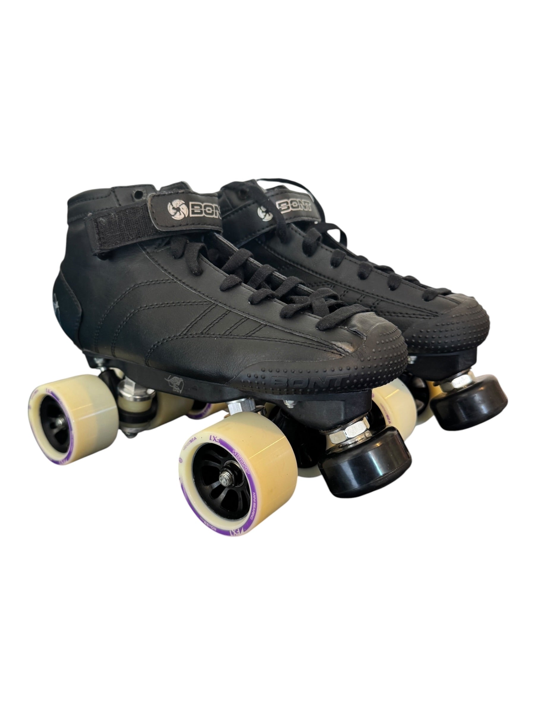 Renewed Bont Prostar Quadstar Roller Derby Skates UK 5 EU 38 Black Silver