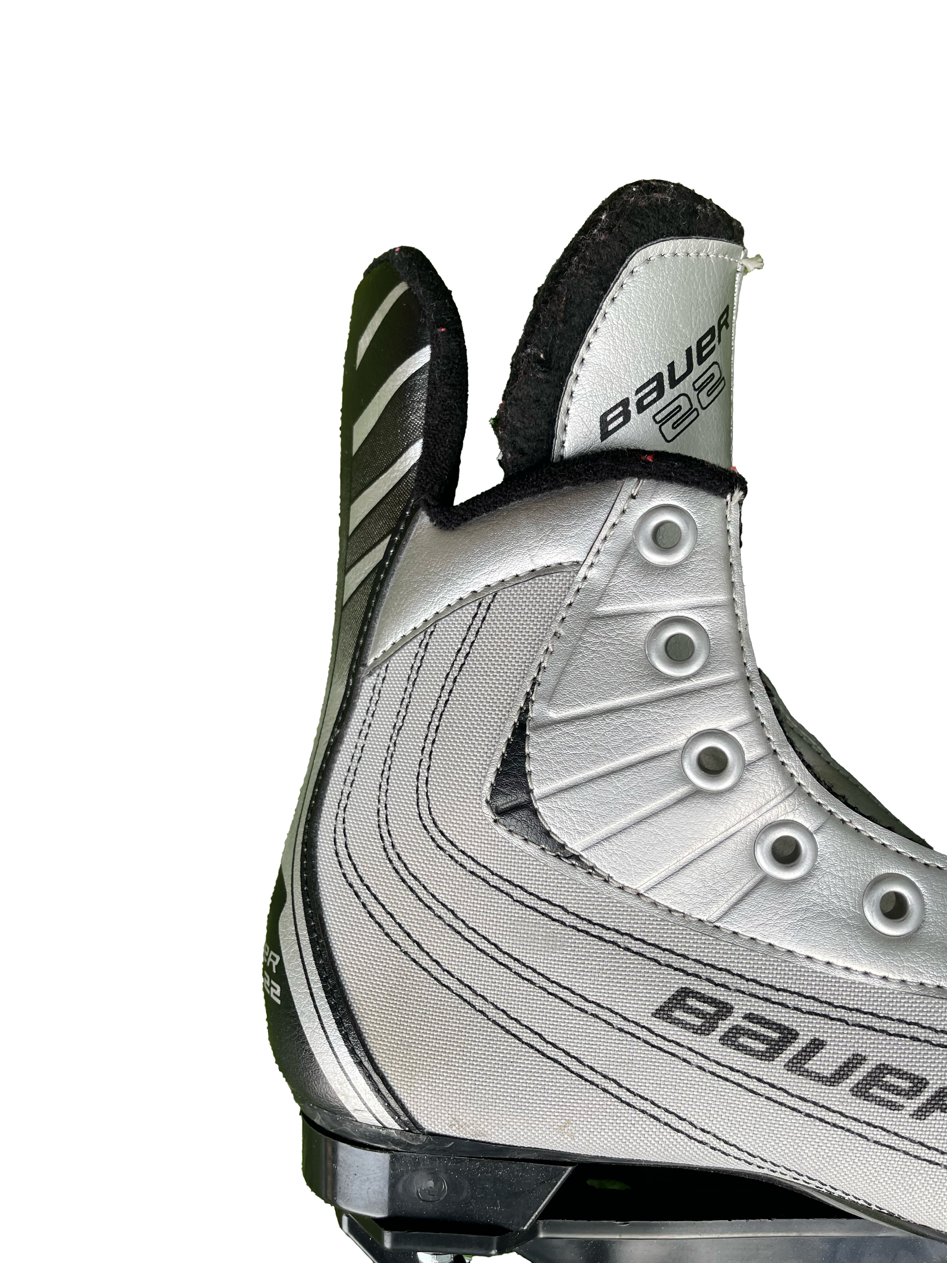 UK8 Bauer Ignite 22 Silver Silver Sufer Quad Roller Skates