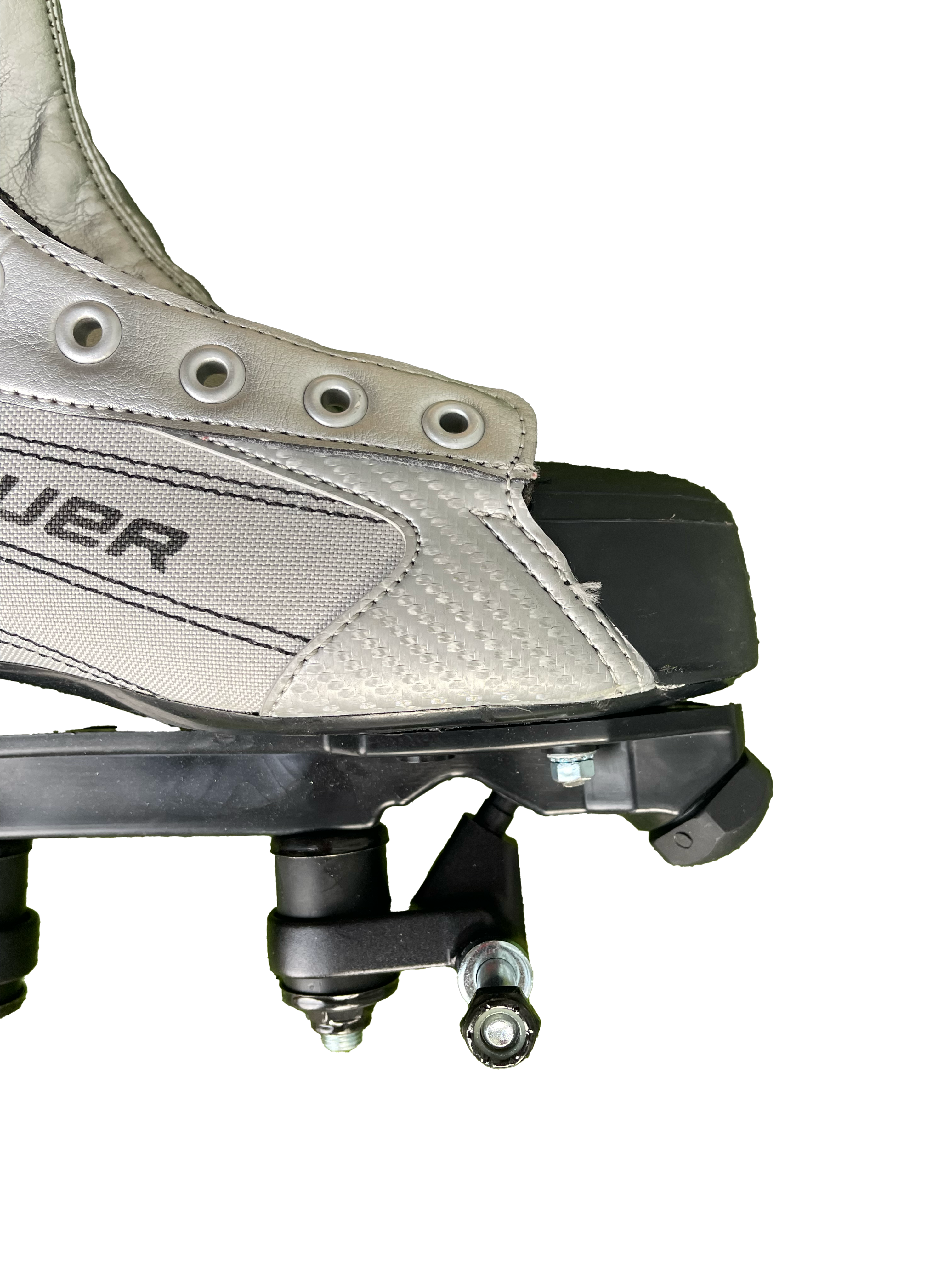 UK8 Bauer Ignite 22 Silver Silver Sufer Quad Roller Skates
