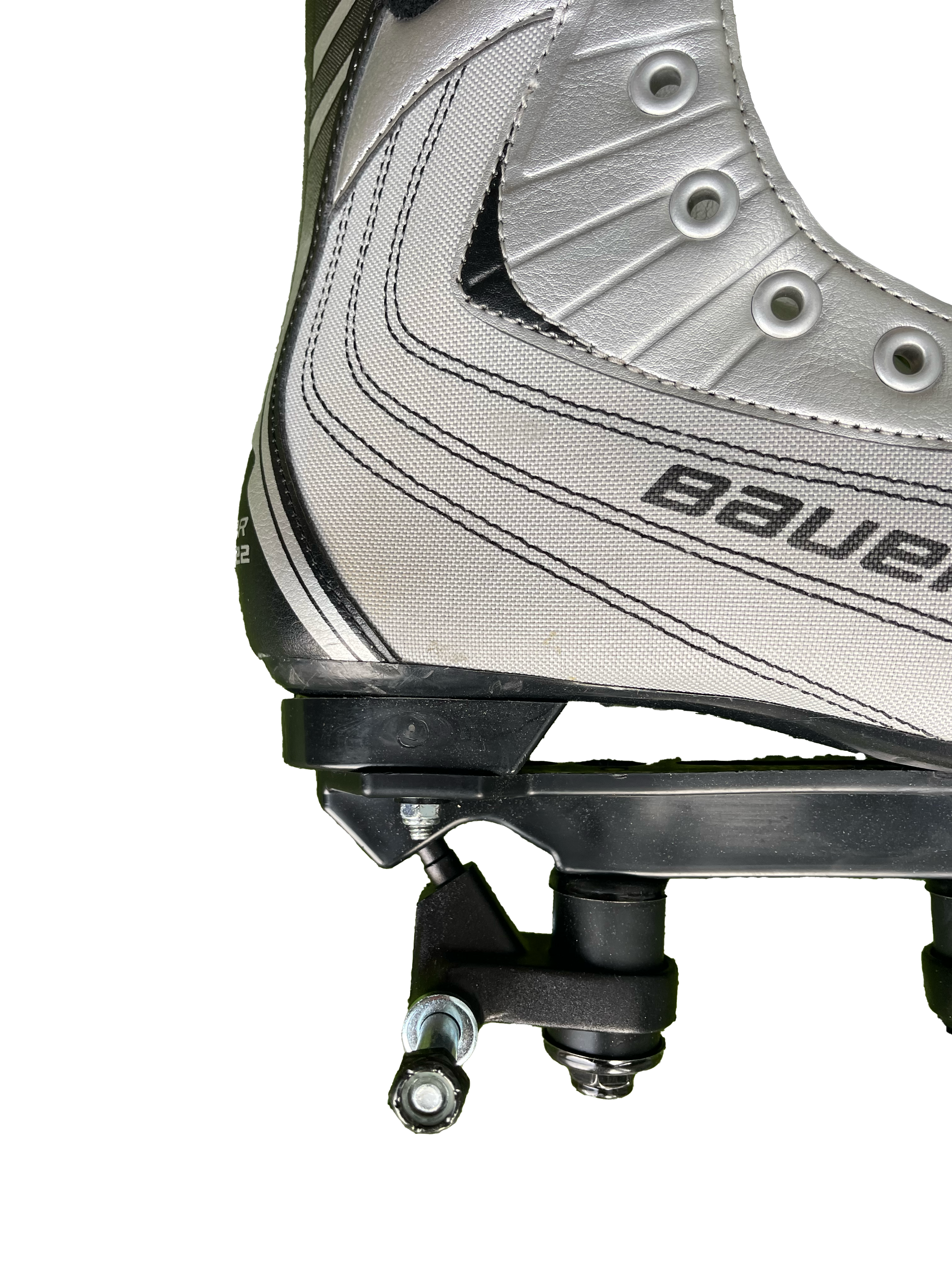 UK8 Bauer Ignite 22 Silver Silver Sufer Quad Roller Skates