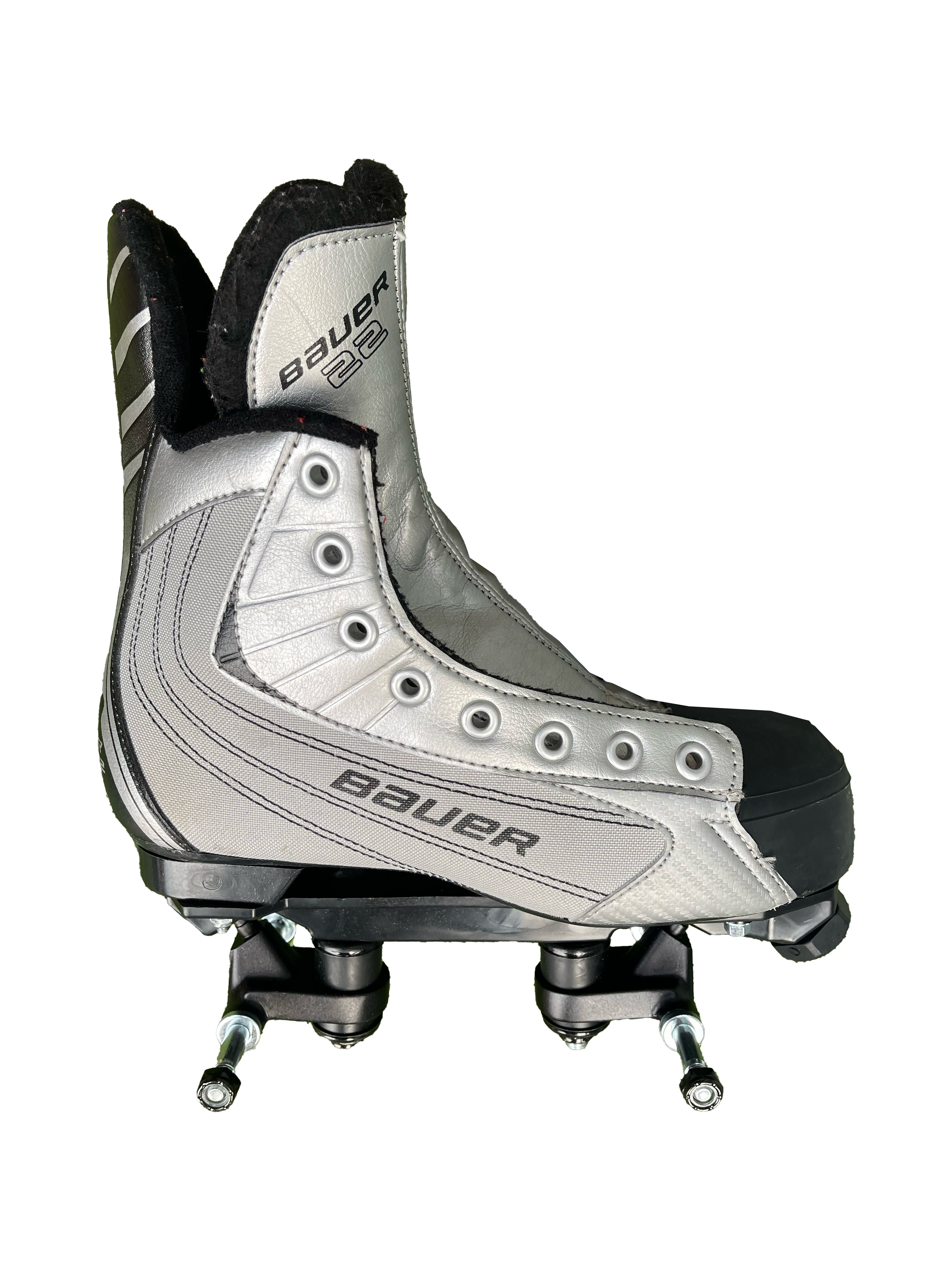 UK8 Bauer Ignite 22 Silver Silver Sufer Quad Roller Skates