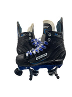 Renewed UK4 Bauer XLP Quad Roller skates Blue Plate